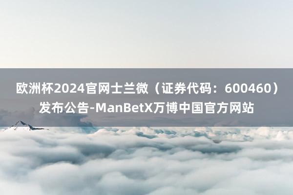 欧洲杯2024官网士兰微（证券代码：600460）发布公告-ManBetX万博中国官方网站