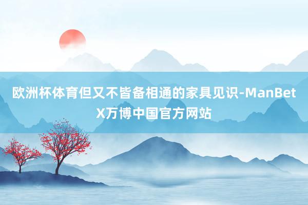 欧洲杯体育但又不皆备相通的家具见识-ManBetX万博中国官方网站