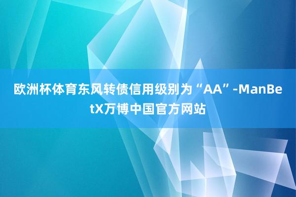 欧洲杯体育东风转债信用级别为“AA”-ManBetX万博中国官方网站