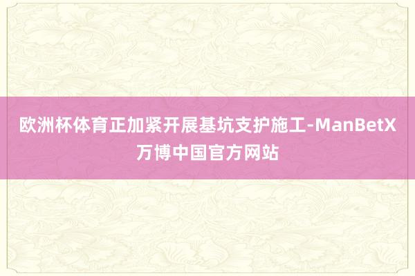 欧洲杯体育正加紧开展基坑支护施工-ManBetX万博中国官方网站