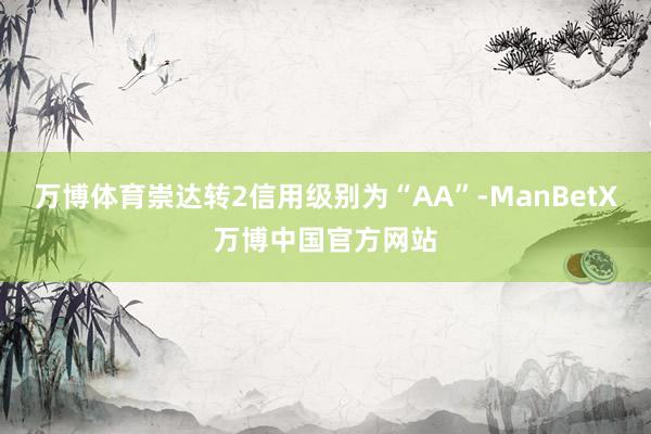 万博体育崇达转2信用级别为“AA”-ManBetX万博中国官方网站