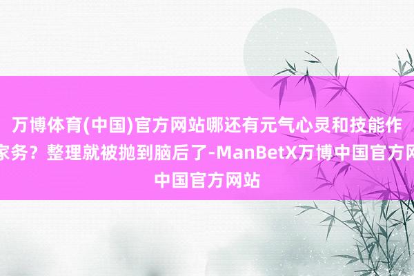 万博体育(中国)官方网站哪还有元气心灵和技能作念家务？整理就被抛到脑后了-ManBetX万博中国官方网站