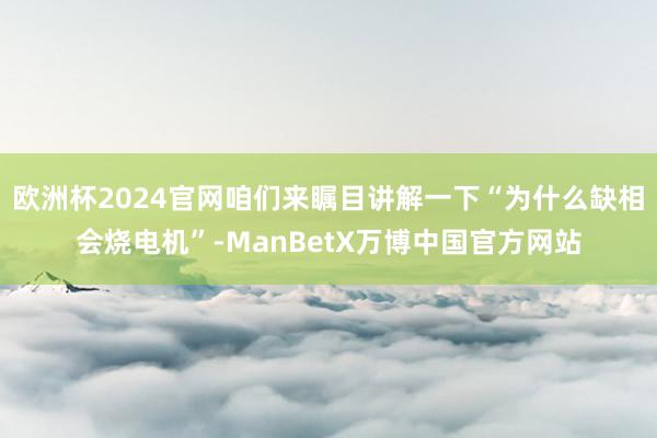欧洲杯2024官网咱们来瞩目讲解一下“为什么缺相会烧电机”-ManBetX万博中国官方网站