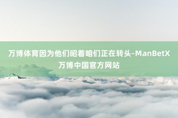 万博体育因为他们昭着咱们正在转头-ManBetX万博中国官方网站
