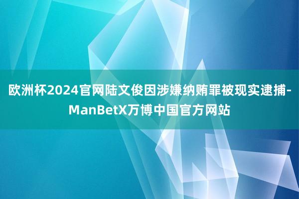 欧洲杯2024官网陆文俊因涉嫌纳贿罪被现实逮捕-ManBetX万博中国官方网站