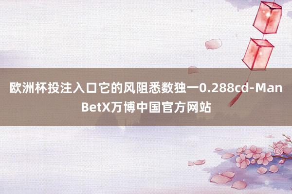 欧洲杯投注入口它的风阻悉数独一0.288cd-ManBetX万博中国官方网站