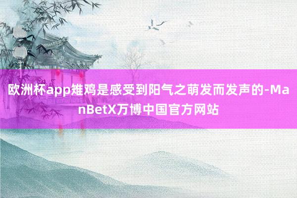 欧洲杯app雉鸡是感受到阳气之萌发而发声的-ManBetX万博中国官方网站