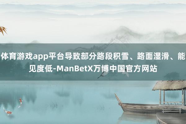 体育游戏app平台导致部分路段积雪、路面湿滑、能见度低-ManBetX万博中国官方网站