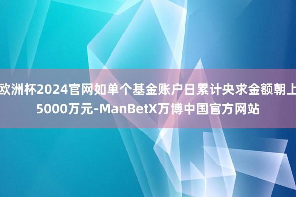 欧洲杯2024官网如单个基金账户日累计央求金额朝上5000万元-ManBetX万博中国官方网站