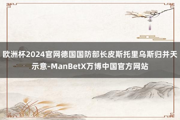 欧洲杯2024官网德国国防部长皮斯托里乌斯归并天示意-ManBetX万博中国官方网站