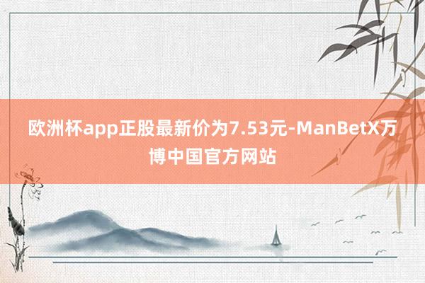 欧洲杯app正股最新价为7.53元-ManBetX万博中国官方网站