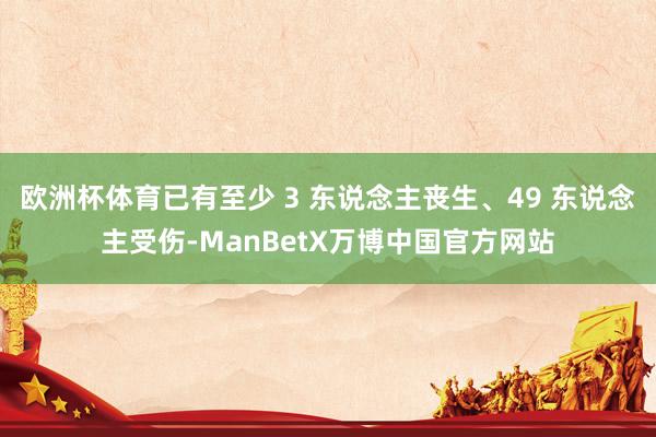 欧洲杯体育已有至少 3 东说念主丧生、49 东说念主受伤-ManBetX万博中国官方网站