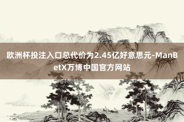 欧洲杯投注入口总代价为2.45亿好意思元-ManBetX万博中国官方网站